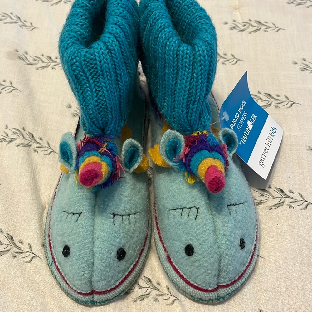 Garnet Hill Unicorn Slippers